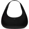 Coperni Swipe Baguette Leather Bag In Black