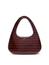 Coperni Women Swipe Baguette Leather Shoulder Bag In Burgundy