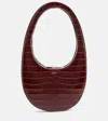 COPERNI SWIPE CROC-EFFECT LEATHER SHOULDER BAG