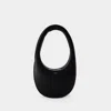 Coperni Leather Shoulder Bag With Croco Print In Black