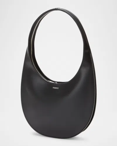Coperni Swipe Double-gusset Leather Shoulder Bag In Black