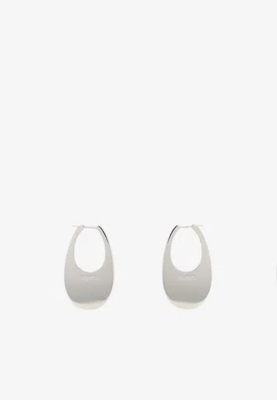 Coperni Swipe Drop Earrings In Silver