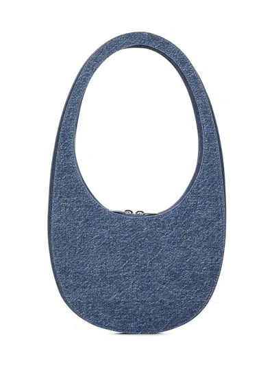 Coperni Swipe Oval Handbag In Blue