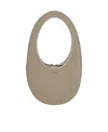 Coperni 'mini Swipe' Beige Handbag With Embossed Logo In Denim Woman In Nude