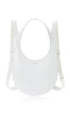 Coperni Swipe Leather Backpack In White