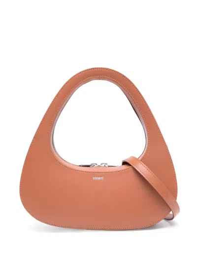 Coperni Swipe Leather Shoulder Bag In 褐色