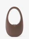 Coperni Swipe Leather Shoulder Bag In Brown