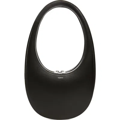 Coperni Swipe Leather Top Handle Bag In Black