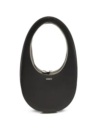 Pre-owned Coperni Swipe Leather Tote Bag In Black
