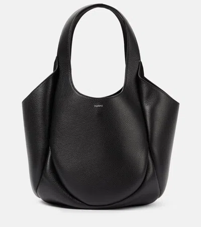 Coperni Swipe Medium Leather Tote Bag In Black