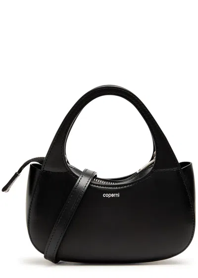Coperni Swipe Micro Leather Top Handle Bag In Black