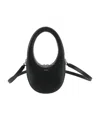 Coperni Leather Shoulder Bag With Croco Print In Black