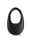 Coperni Swipe Curved Shoulder Bag In Nero