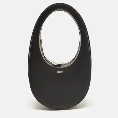 Pre-owned Coperni Swipe Mini Black Leather Hobo