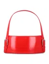 Coperni Cylindrical Structured Glossy Leather Shoulder Bag In Red