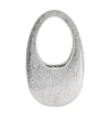 Coperni Mini Swipe Glittered Top Handle Bag In Gray