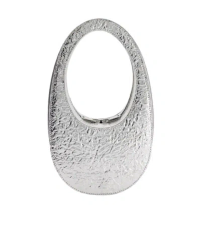 Coperni Foil Mini Swipe Handbag In Silver