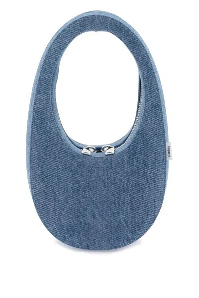 Coperni Swipe Mini Hobo Bag In Blue