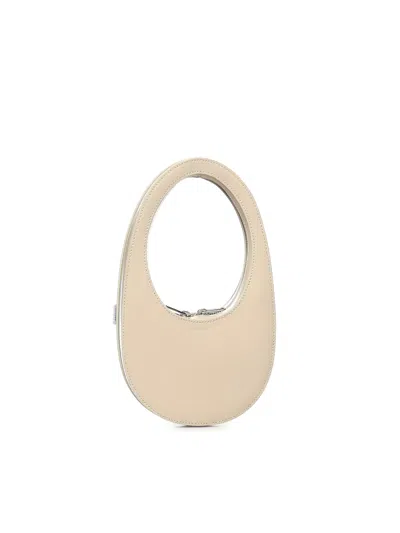 Coperni Swipe Mini Leather Bag In Sand