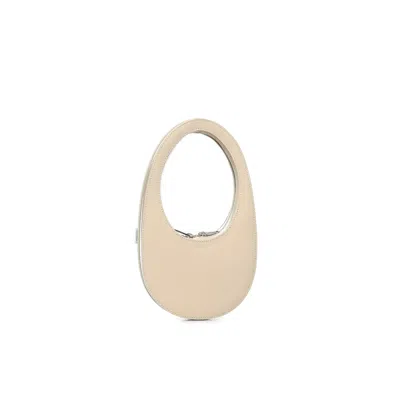 Coperni Swipe Mini Leather Bag In Sand