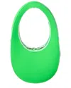 Coperni Swipe Mini Leather Hobo Bag In Green