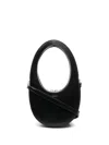 Coperni Swipe Mini Leather Shoulder Bag In Black