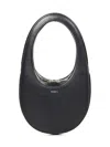 Coperni Swipe Mini Leather Shoulder Bag In Black
