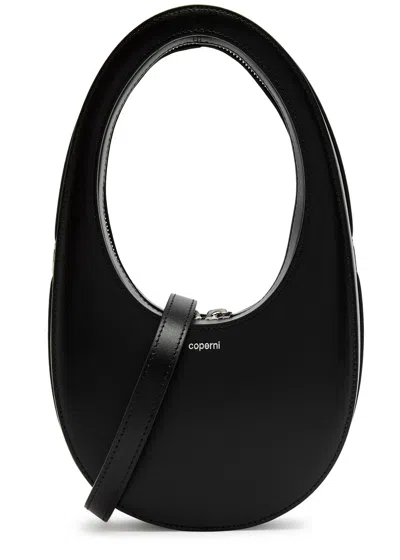 Coperni Swipe Mini Leather Top Handle Bag In Black