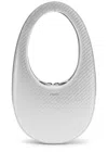Coperni Swipe Mini Metallic Leather Top Handle Bag In Silver