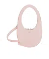 Coperni 'mini Swipe' Pink Crossbody Bag With Embossed Logo And Removable Shoulder Strap In Pink
