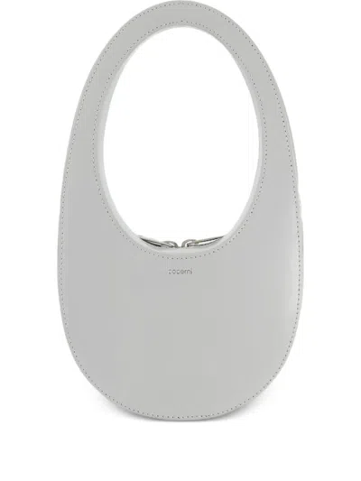 Coperni Swipe Oval Mini Bag In Gray