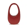 Coperni Swipe Oval-frame Zip Shoulder Bag In Red