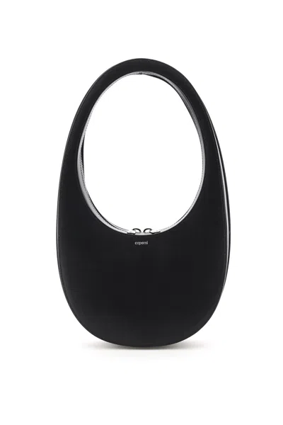 Coperni Swipe Leather Shoulder Bag In Black