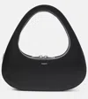 Coperni Swipe Crystal-embellished Canvas Hobo Bag In Black