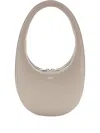 Coperni Swipe Leather Shoulder Bag In Brown