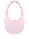 Coperni Curved Smooth Top Handle Shoulder Bag In Pink