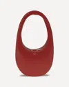 Coperni Swipe Oval-frame Zip Shoulder Bag In Red