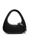 Coperni Swipe Triangular Leather Tote Bag In Black