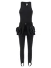 Coperni Synthetic Fabric Tracksuit With Utility Belt In Black