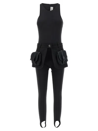COPERNI SYNTHETIC FABRIC TRACKSUIT WITH UTILITY BELT