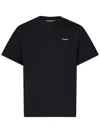 Coperni Black Crewneck T-shirt With Print On The Front In Cotton Man