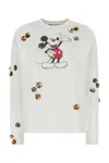 Coperni Cotton Mickey T-shirt With Embellishments And Graphic Print In White