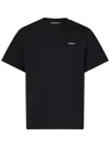 Coperni Black Crewneck T-shirt With Print On The Front In Black
