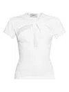 Coperni Cut-out Design Black T-shirt With Modern Silhouette In White
