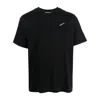 Coperni Black Crewneck T-shirt With Print On The Front In Cotton Man In Black