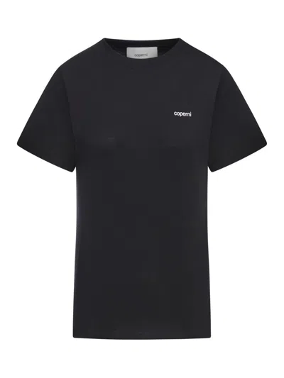 Coperni Logo-print Cotton T-shirt In Metallic