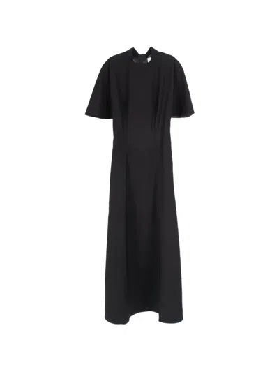 Coperni Tailored Balloon Midi Dress In Black