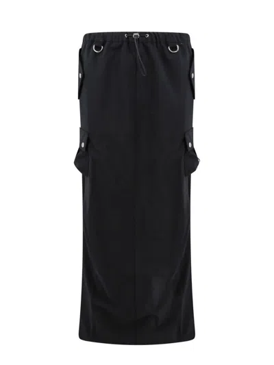 Coperni Tailored Cargo Maxi Skirt In Black