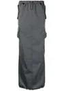 Coperni Houndstooth Cargo Maxi Skirt In Black