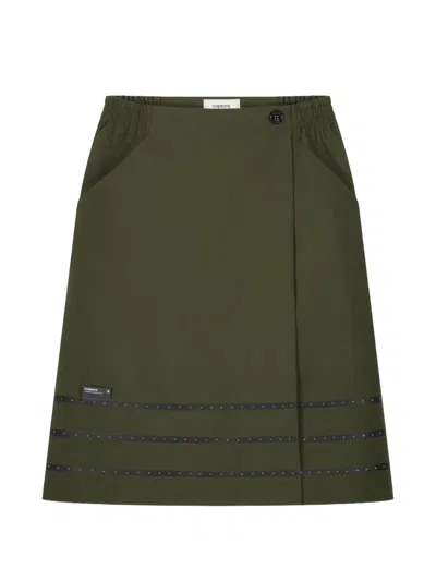 Coperni Tailored Midi Skirt In Green
